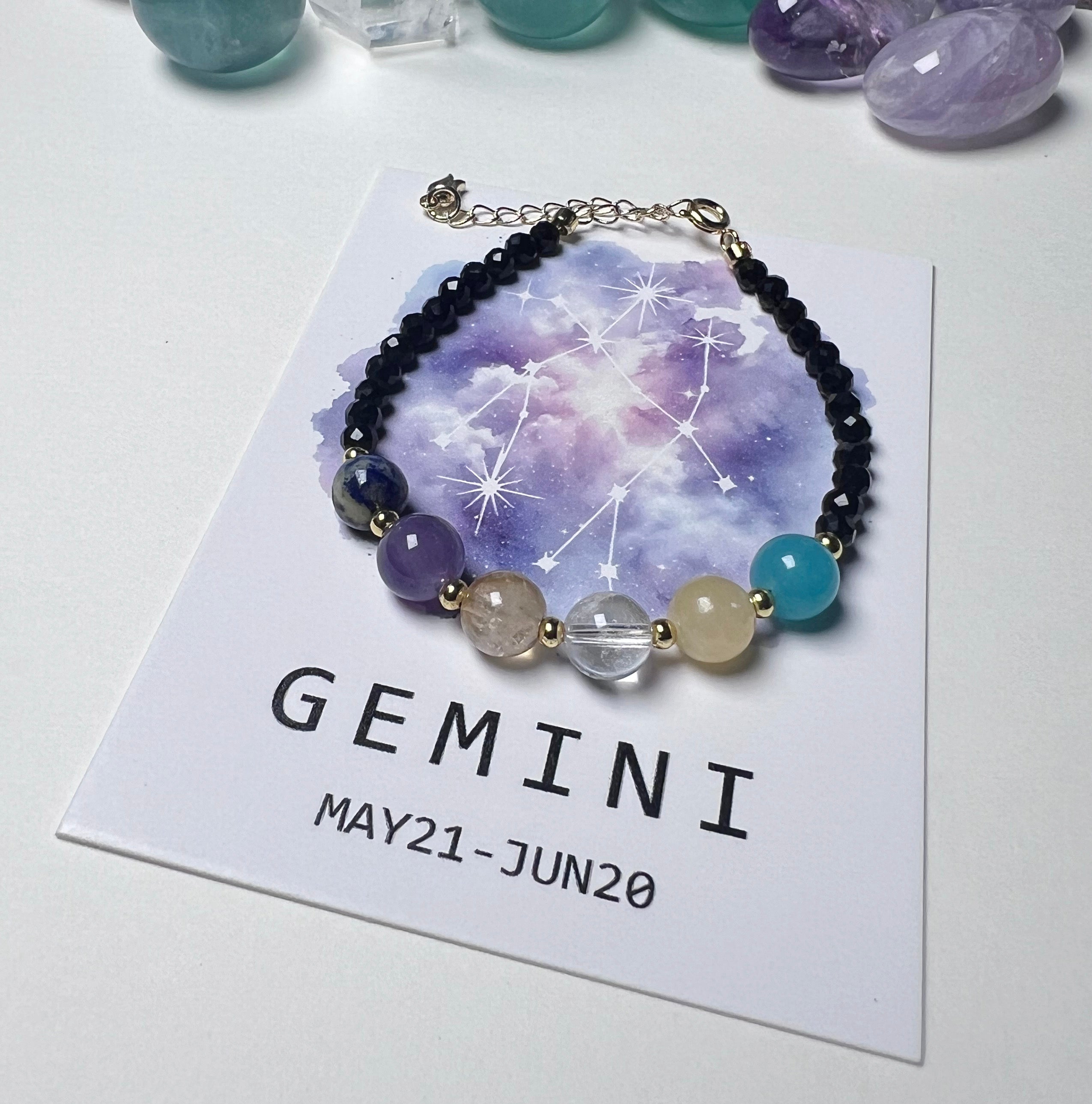 Zodiac Crystal Bracelet Nebula Series