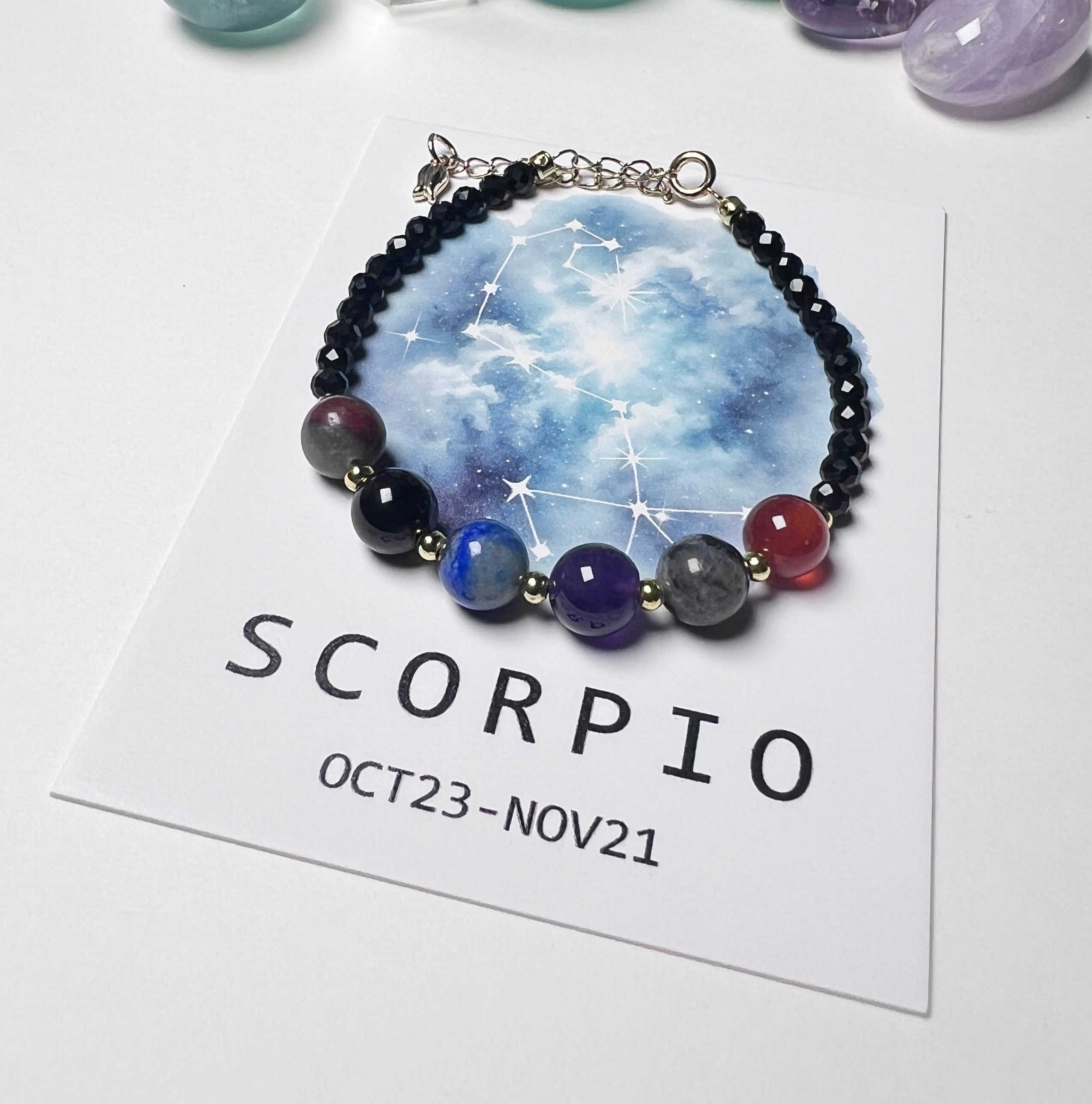 Zodiac Crystal Bracelet Nebula Series