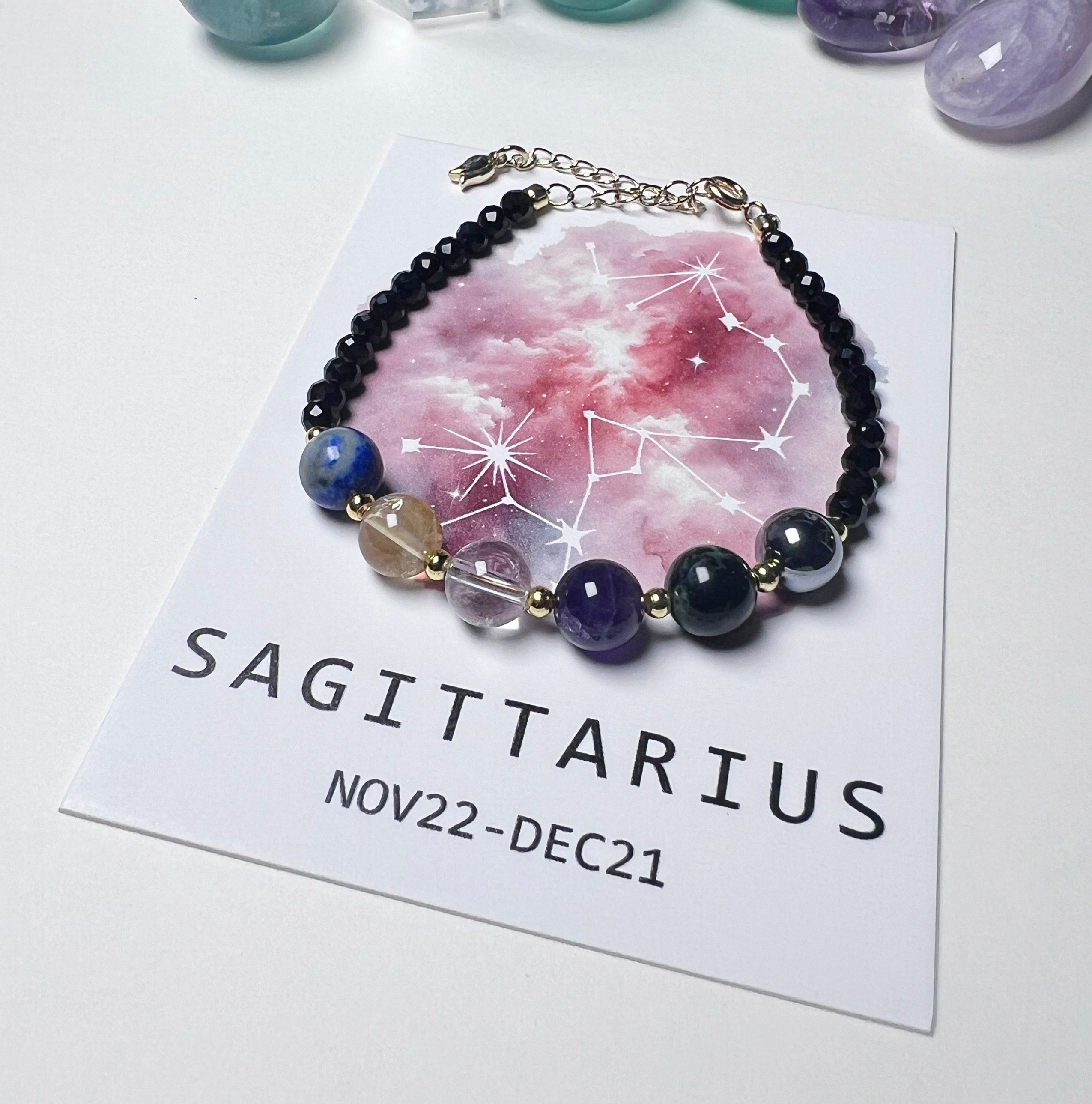 Zodiac Crystal Bracelet Nebula Series