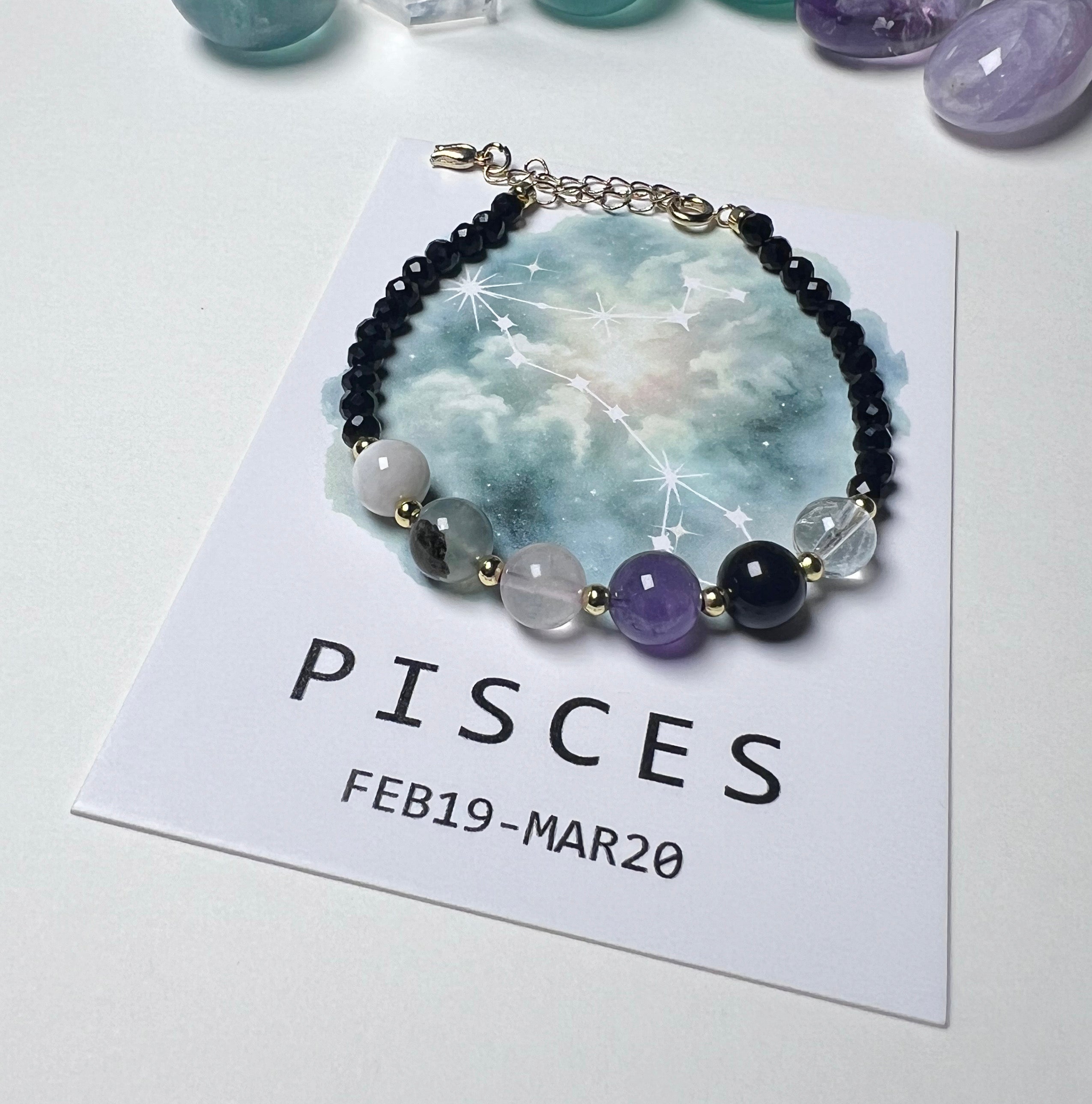 Zodiac Crystal Bracelet Nebula Series