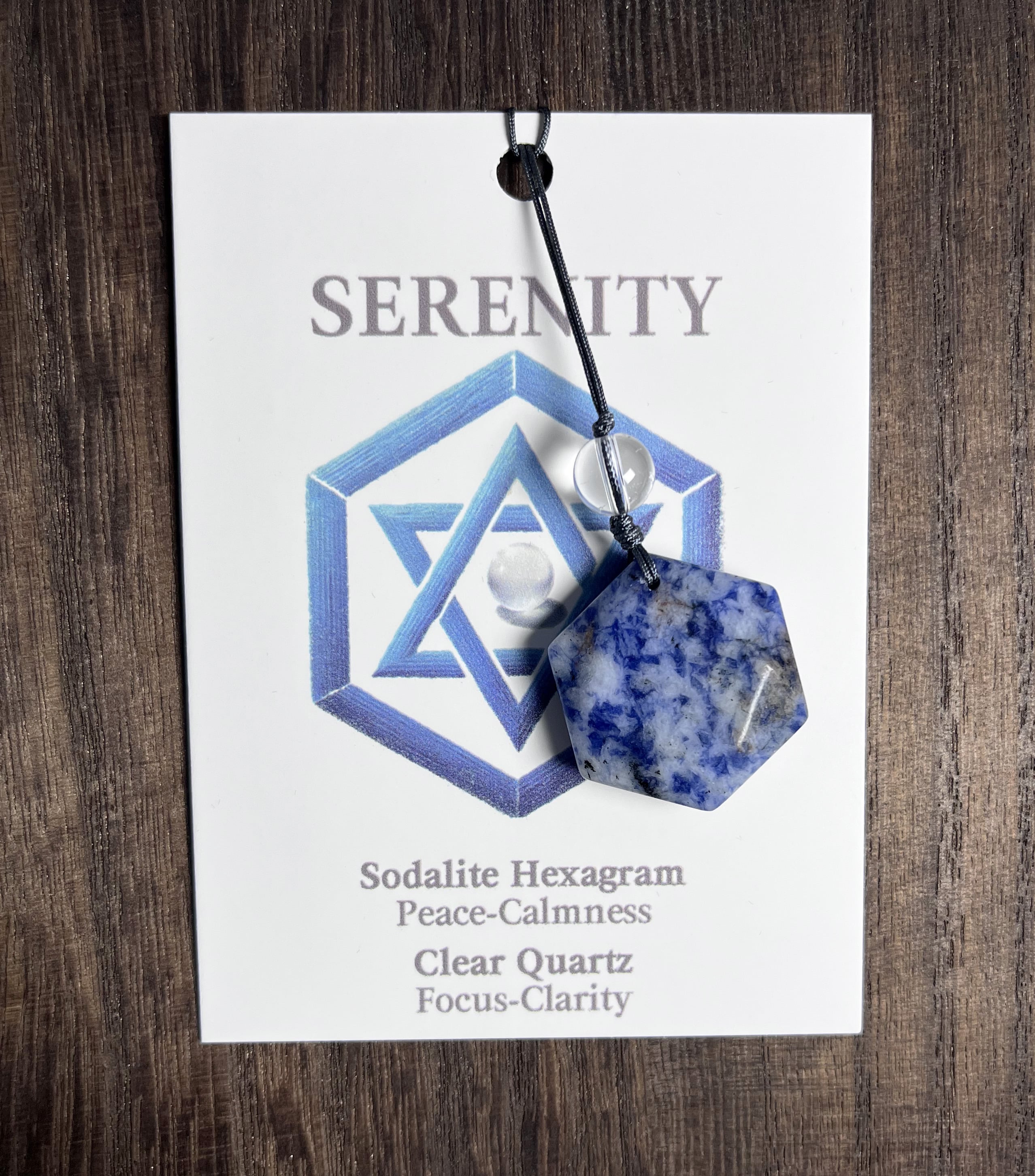 Hexagram Crystal Pendant