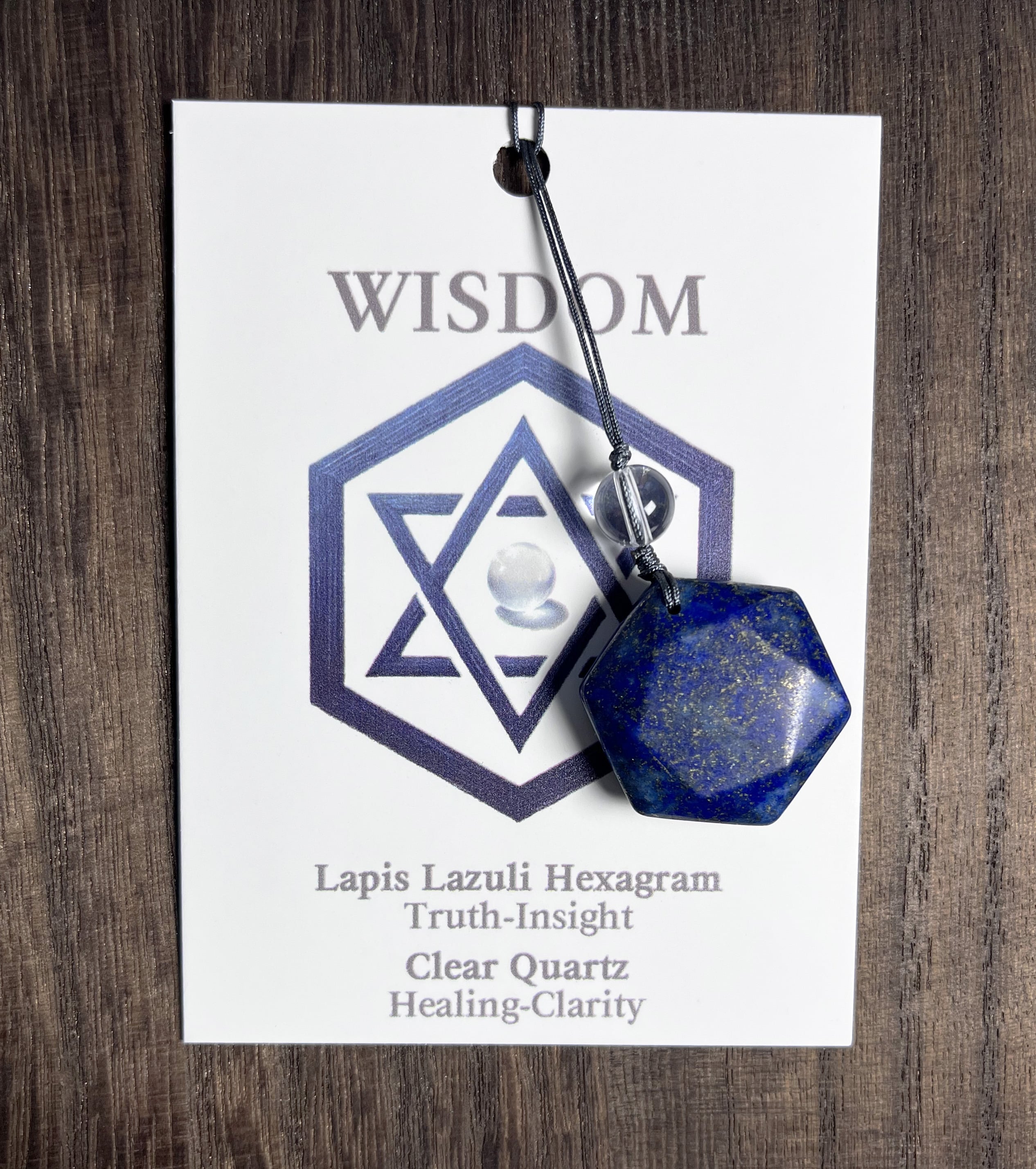 Hexagram Crystal Pendant