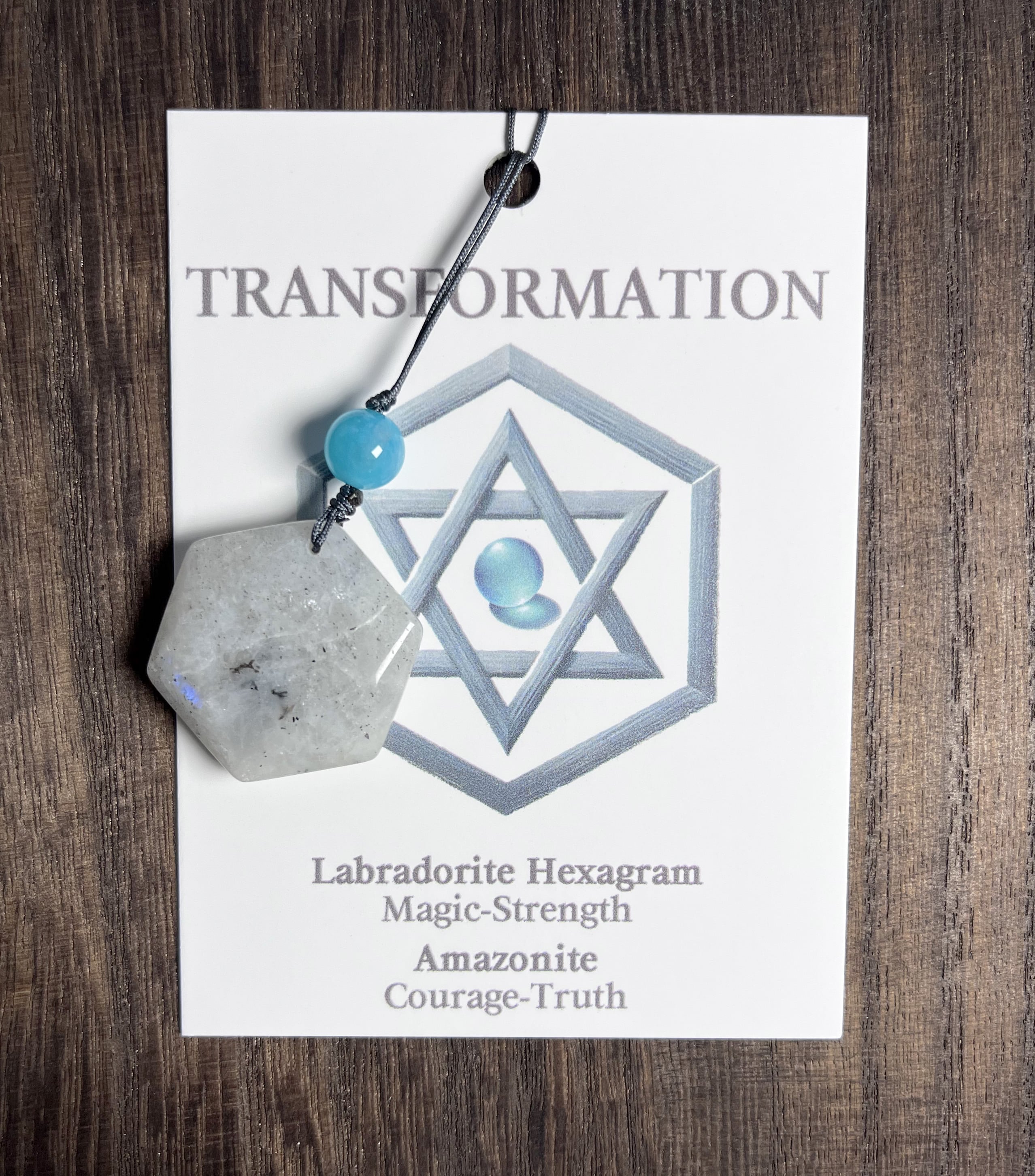 Hexagram Crystal Pendant