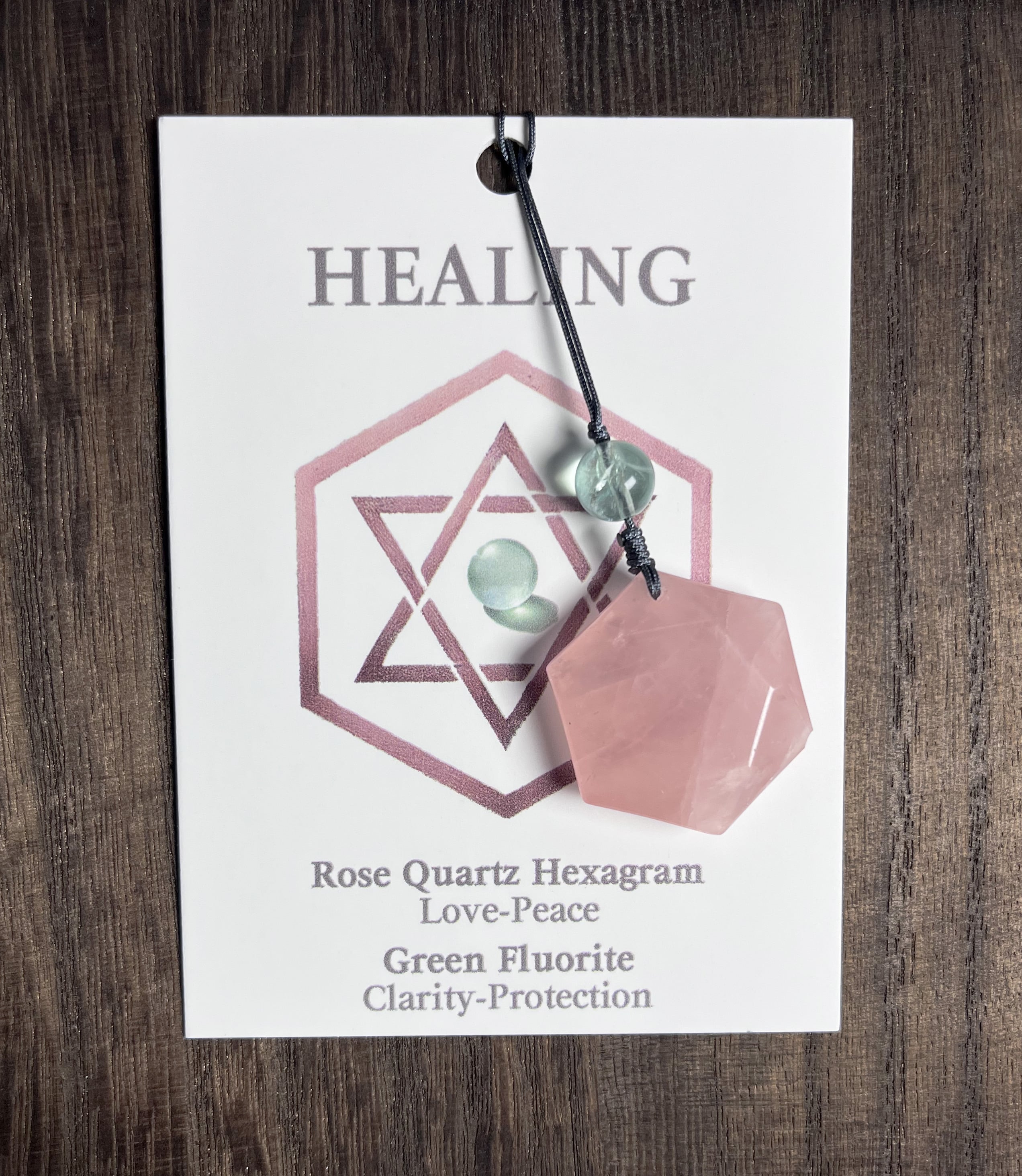 Hexagram Crystal Pendant