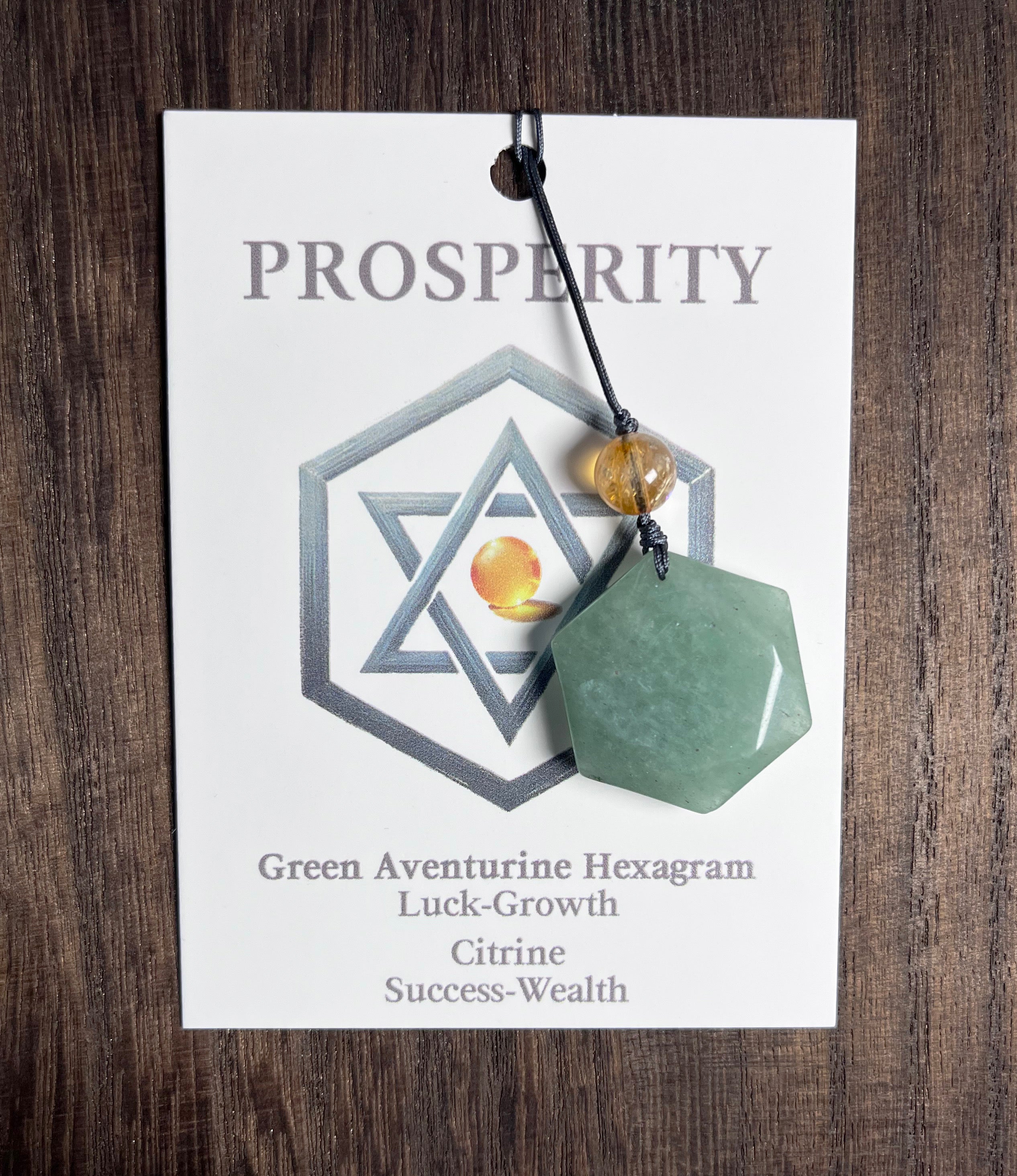 Hexagram Crystal Pendant