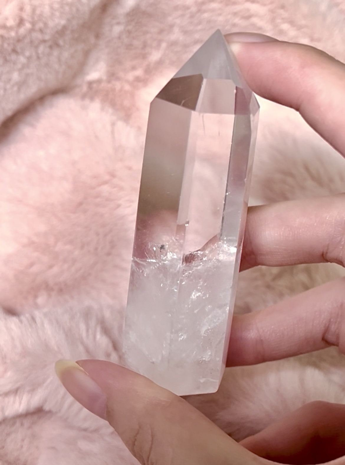 Celestial Veil Clear Quartz Crystal Tower