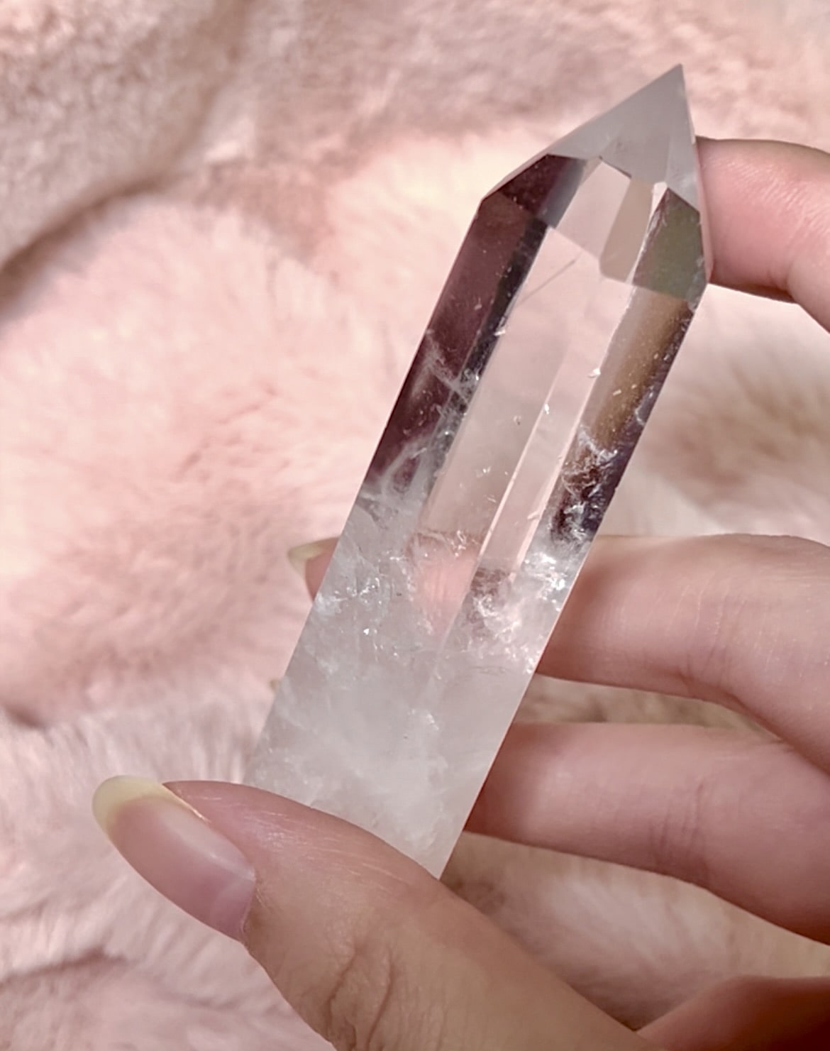 Celestial Veil Clear Quartz Crystal Tower