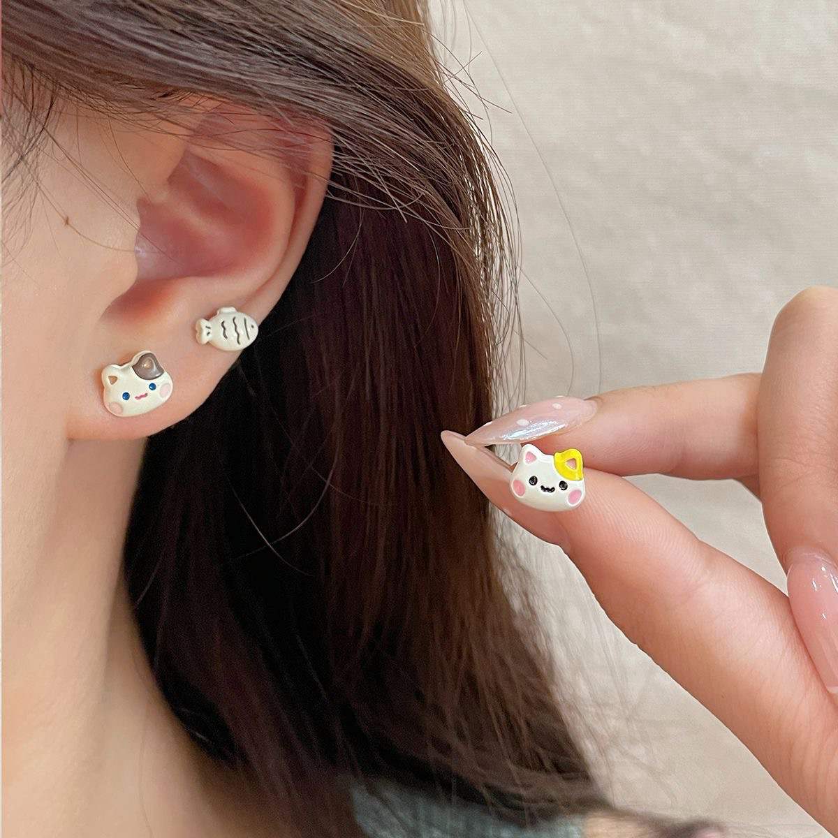 CharmPals Cute Critter Stud Earrings Set (3 Pairs)