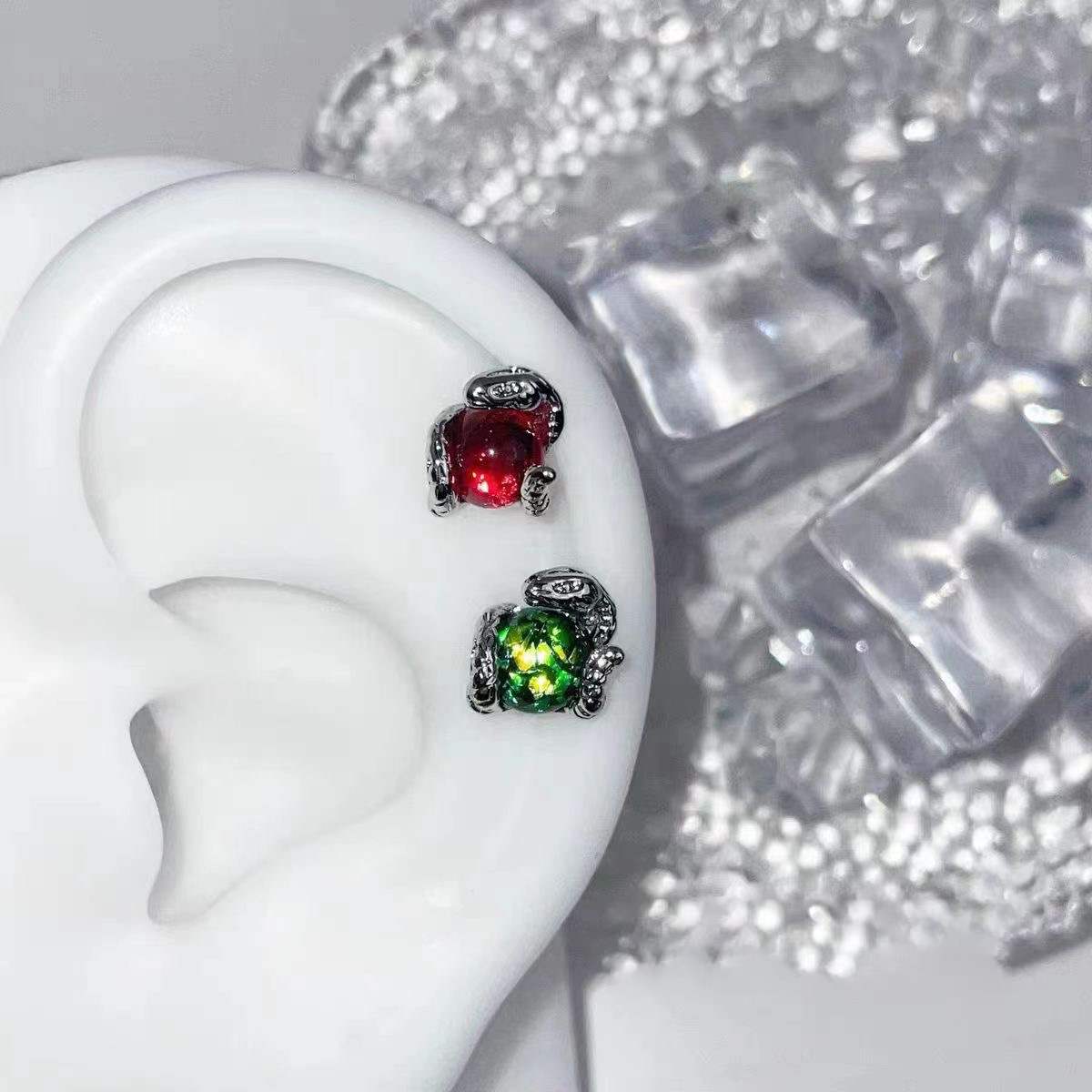 Radiance Zircon Ear Studs Collection - Medusa's Eye (8mm)