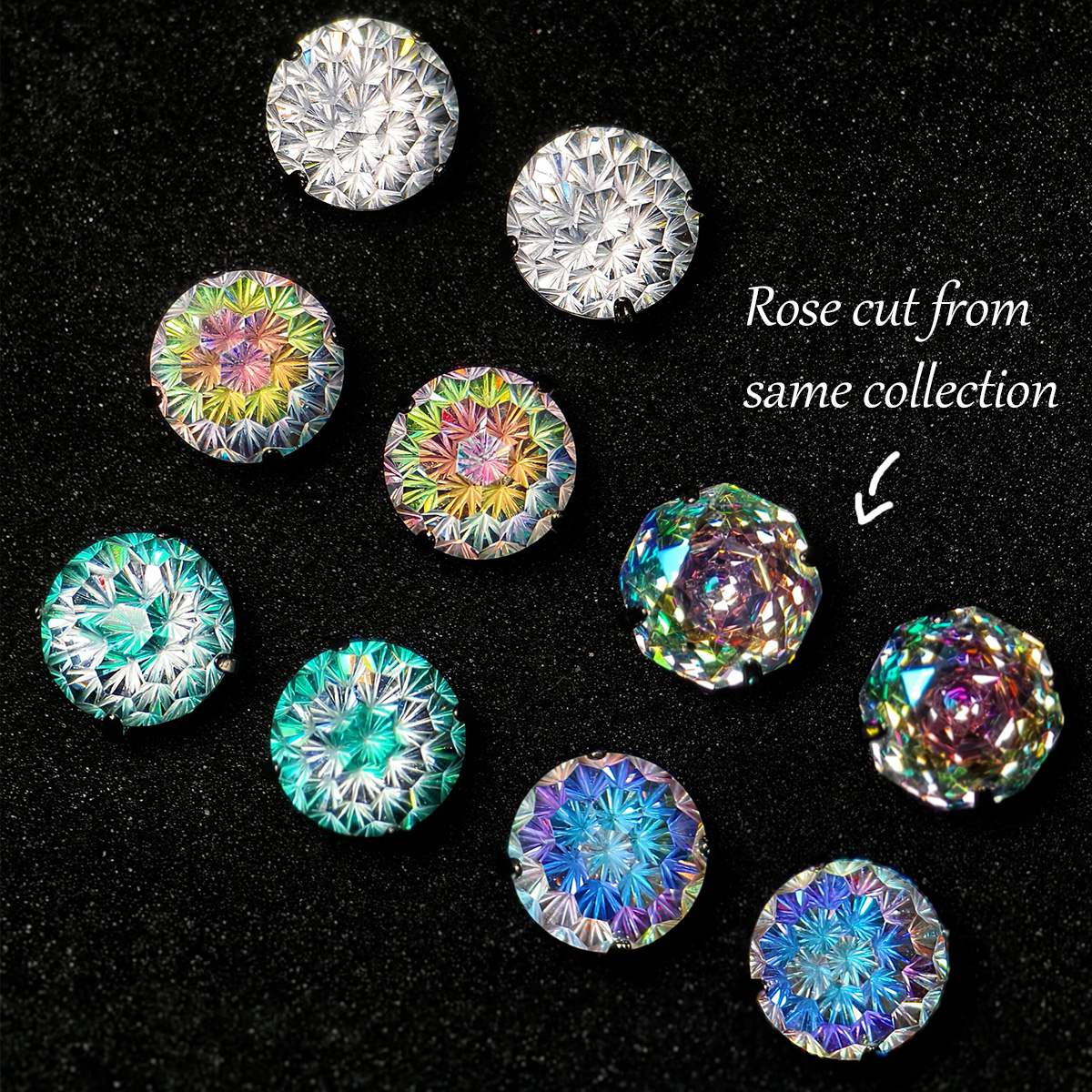 Radiance Zircon Ear Studs Collection - Firework Cut (8mm)