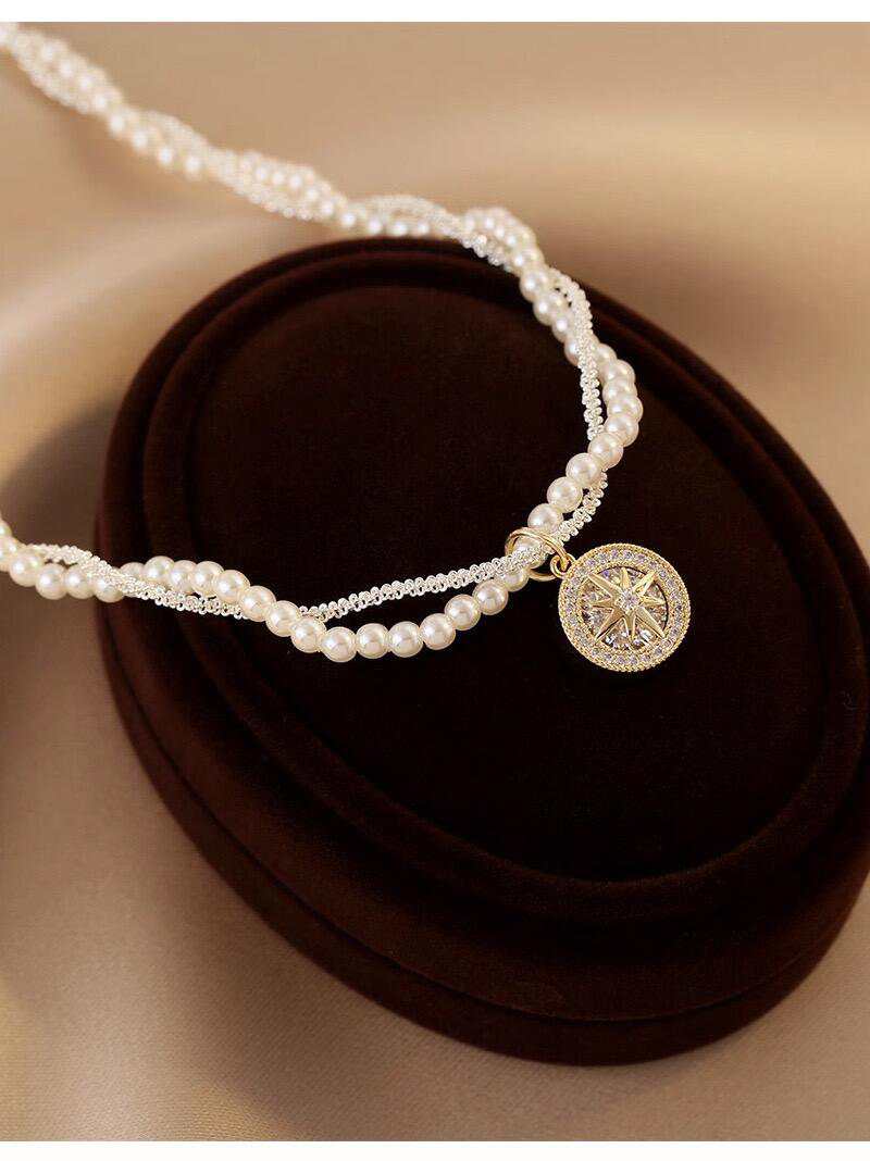 Pearl Compass Necklace