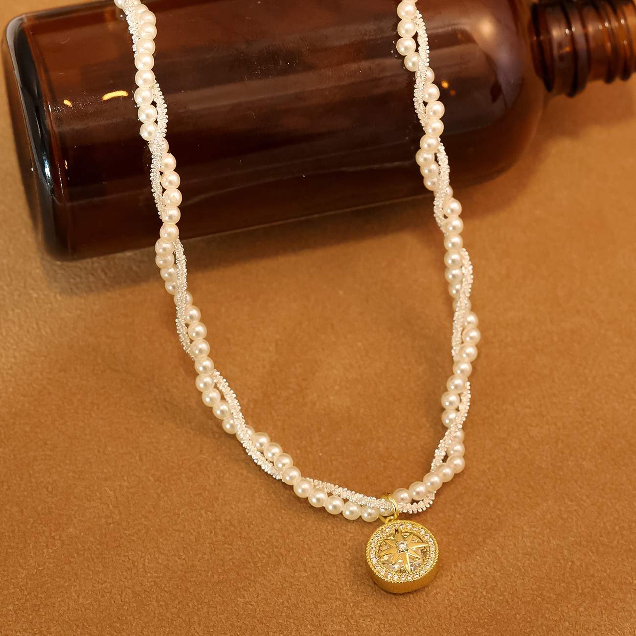 Pearl Compass Necklace