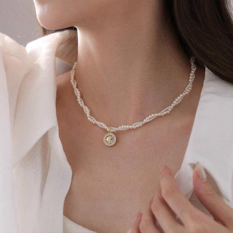 Pearl Compass Necklace