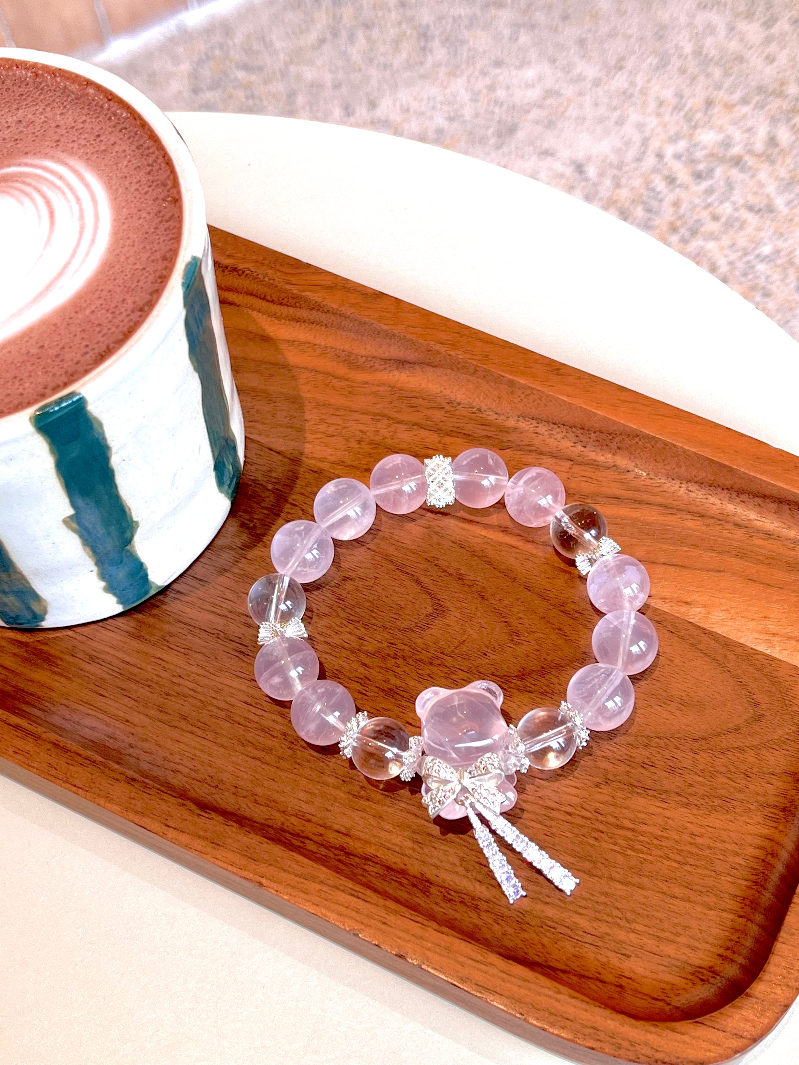 Bear Bear Rose Quartz Bracelet