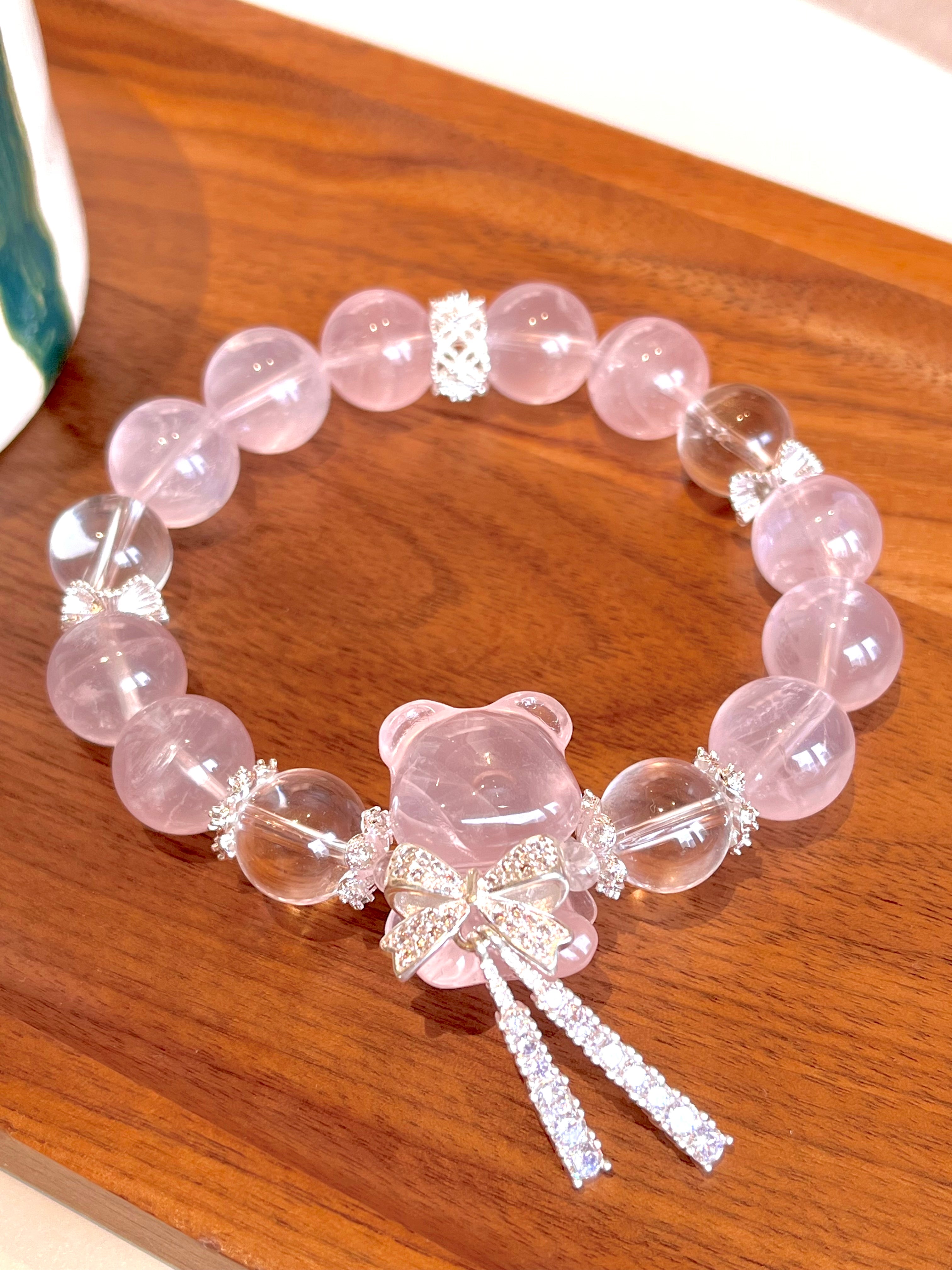 Bear Bear Rose Quartz Bracelet