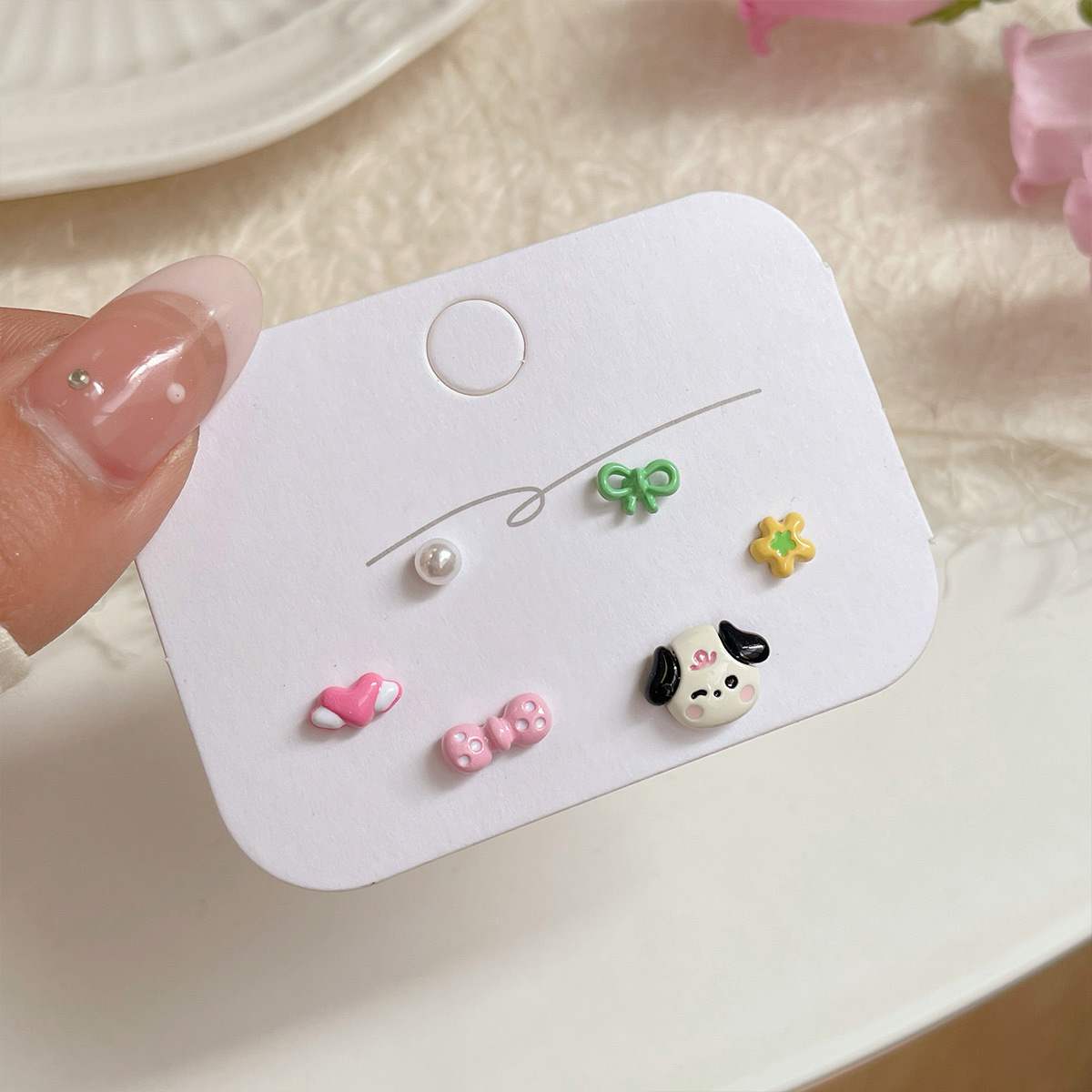 CharmPals Cute Critter Stud Earrings Set (3 Pairs)