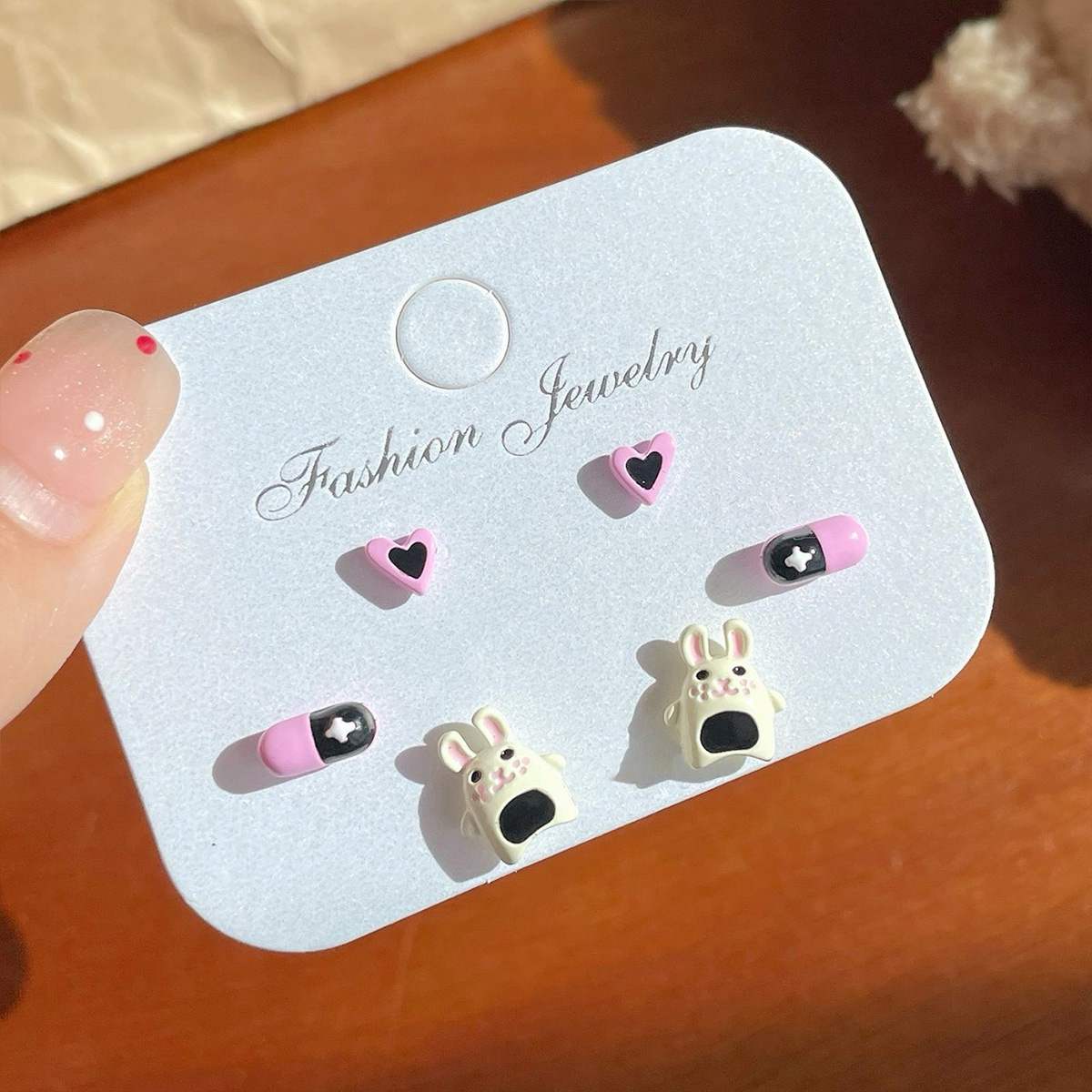 CharmPals Cute Critter Stud Earrings Set (3 Pairs)