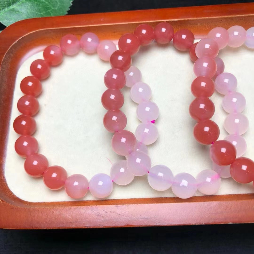 Pink Agate Gradient Bracelet