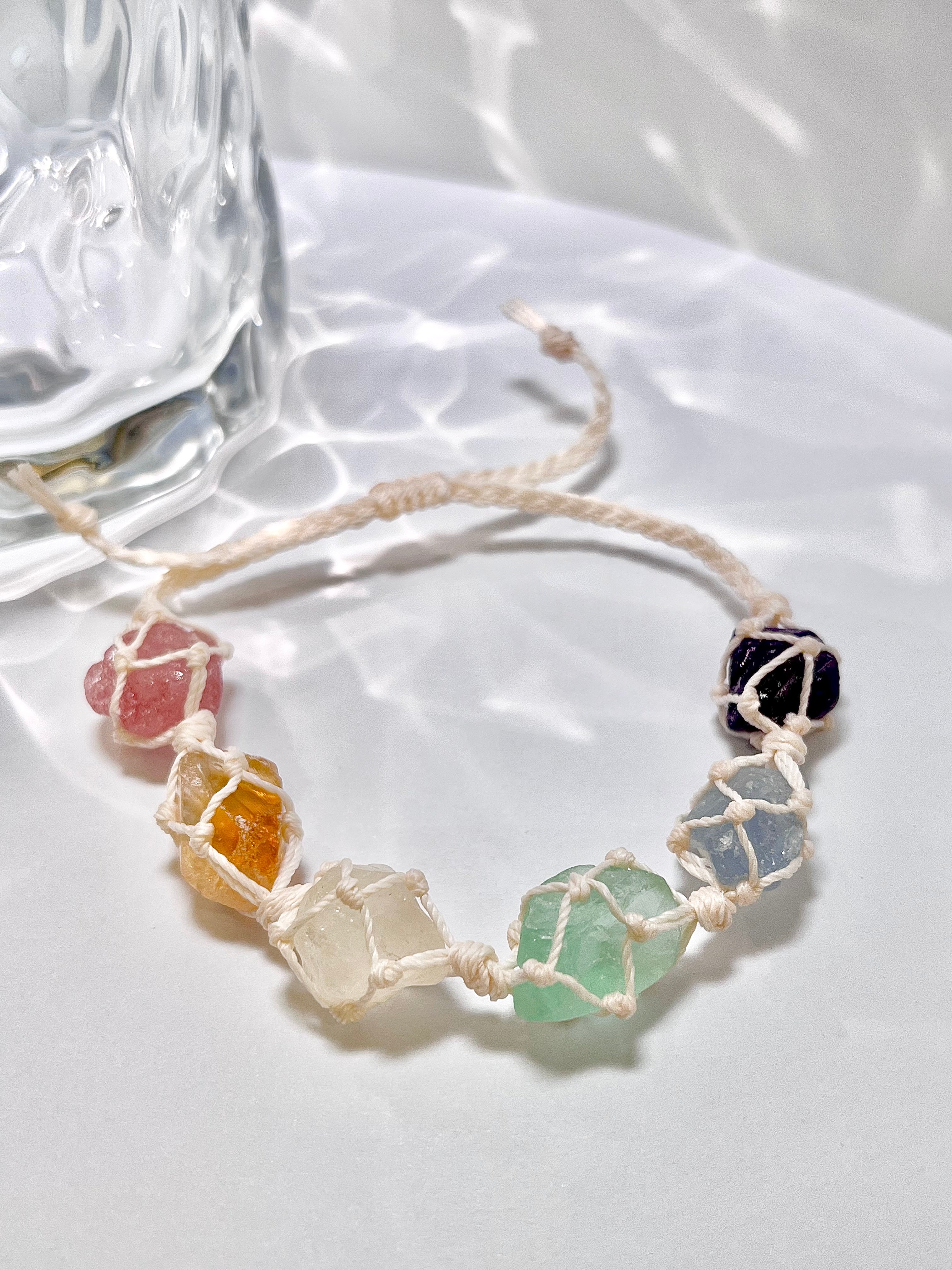 Raw Crystal Woven Bracelet