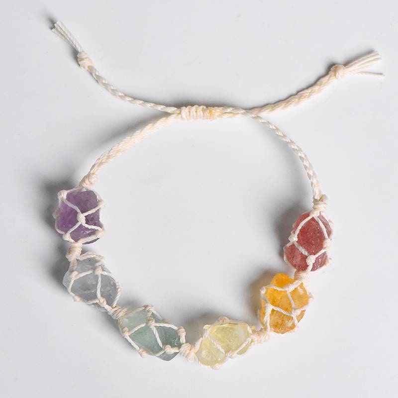 Raw Crystal Woven Bracelet