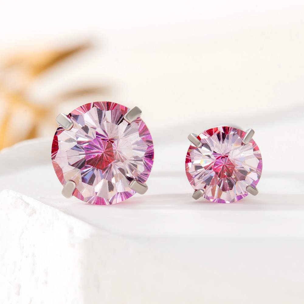 Radiance Zircon Ear Studs Collection - Firework Cut (8mm)