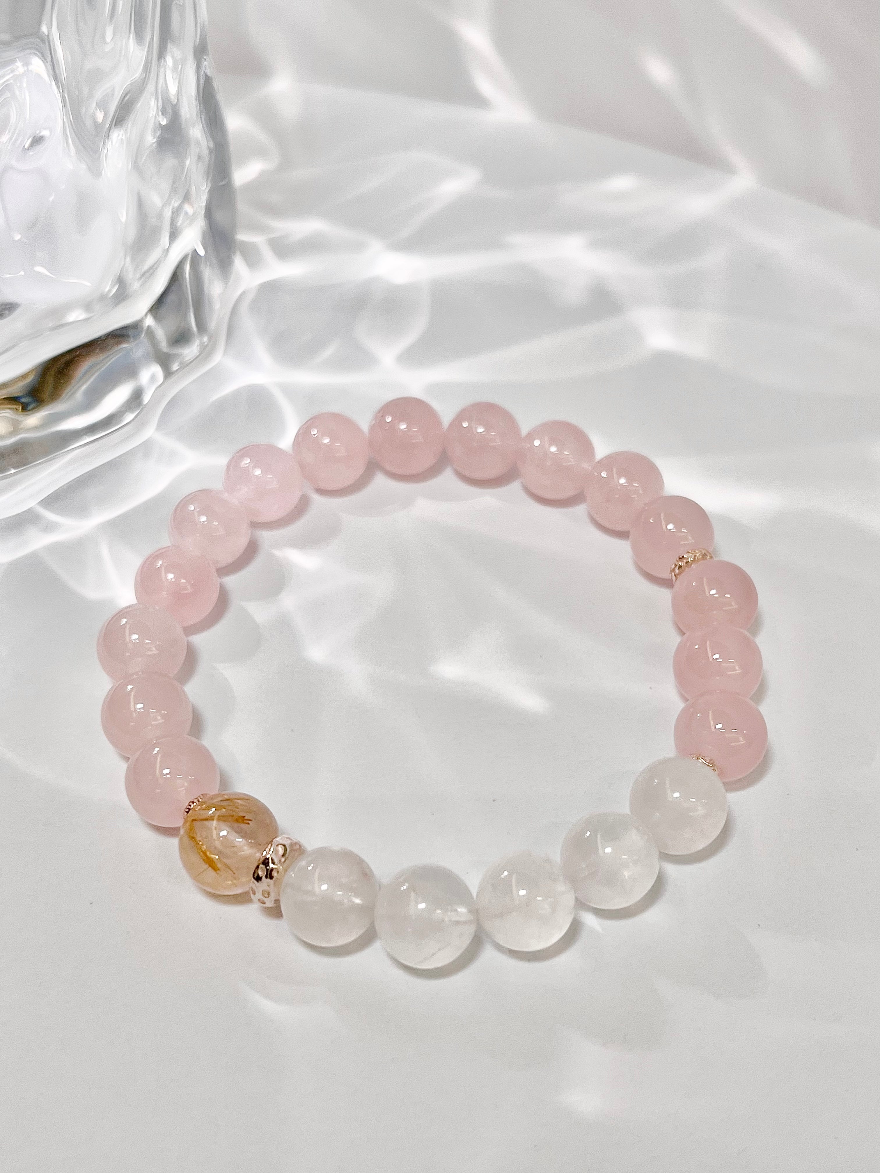 Rose Quartz Moonstone Bracelet