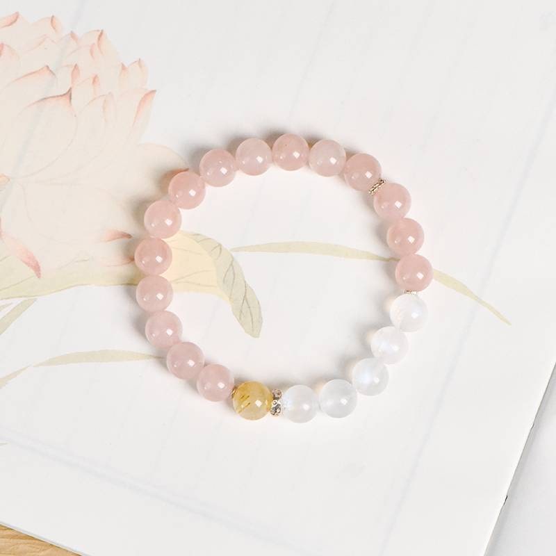 Rose Quartz Moonstone Bracelet