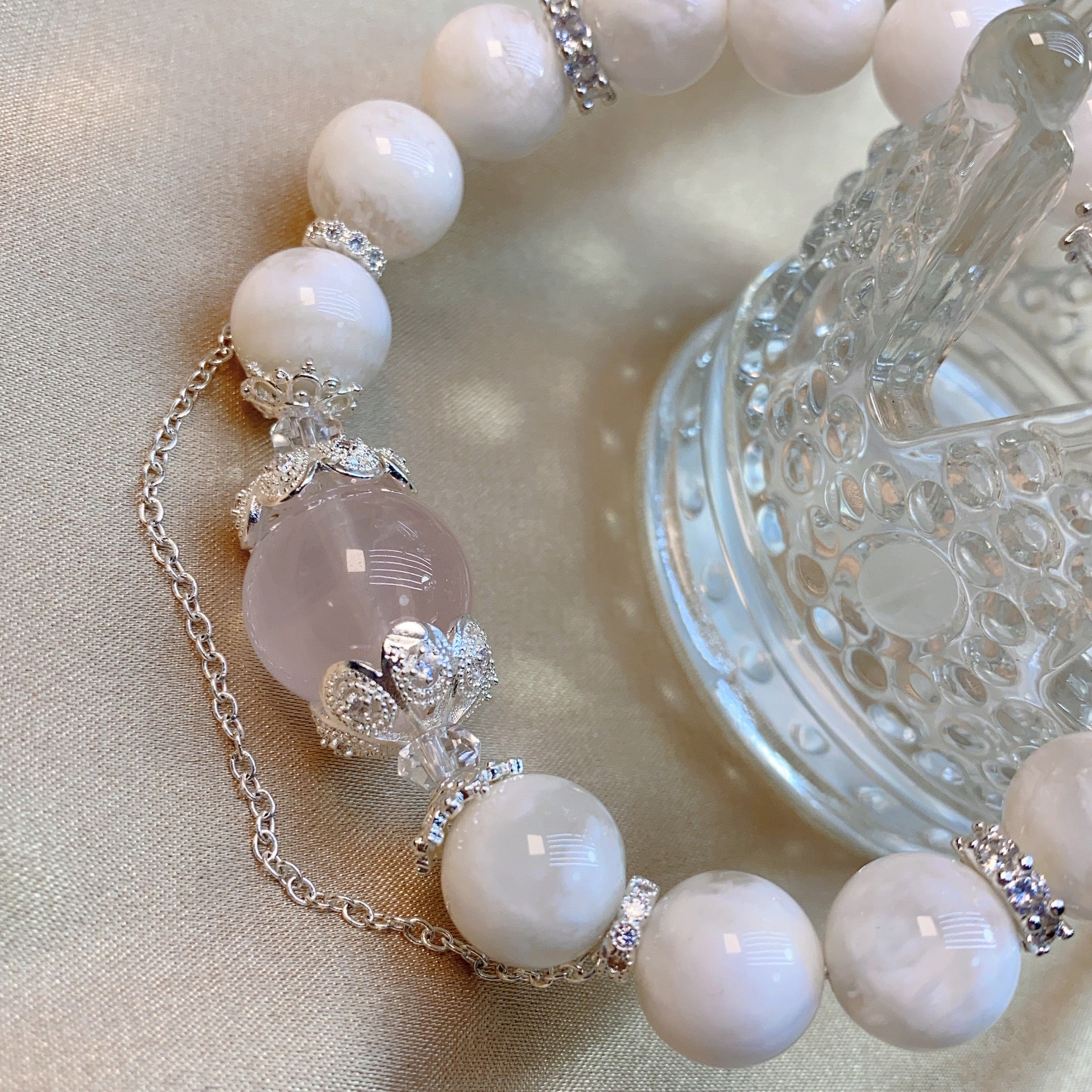 Snowflake Phantom Quartz Bracelet