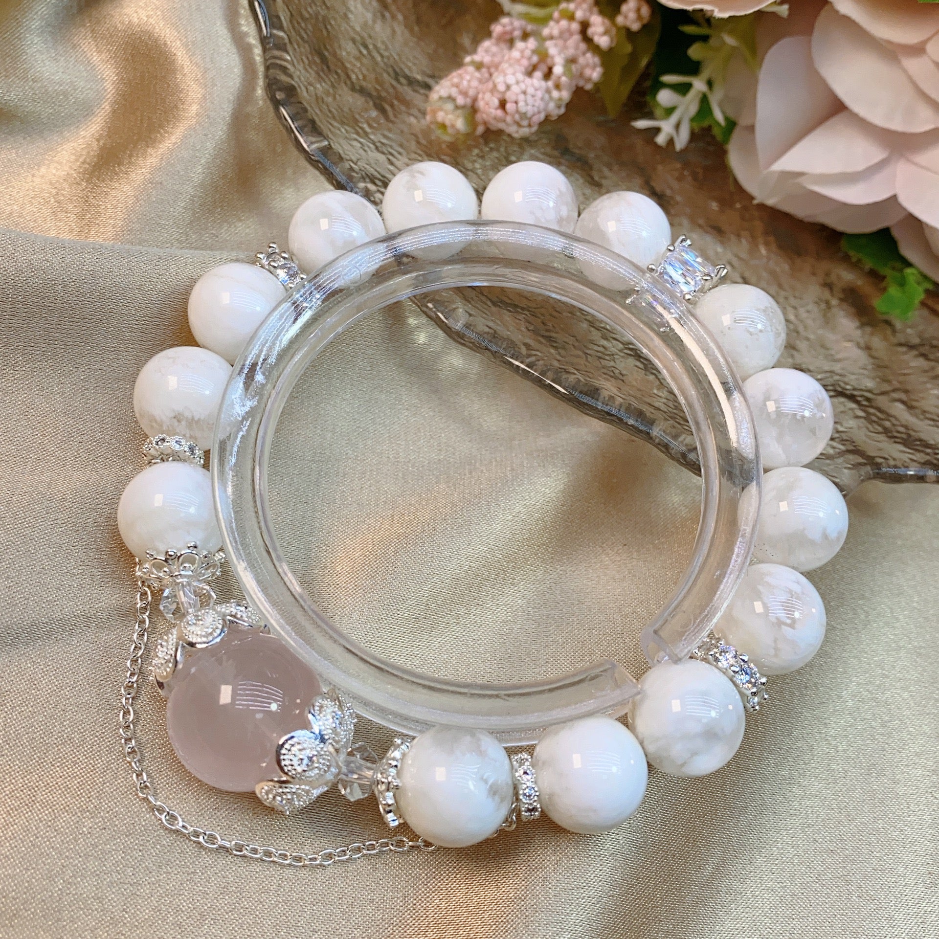 Snowflake Phantom Quartz Bracelet