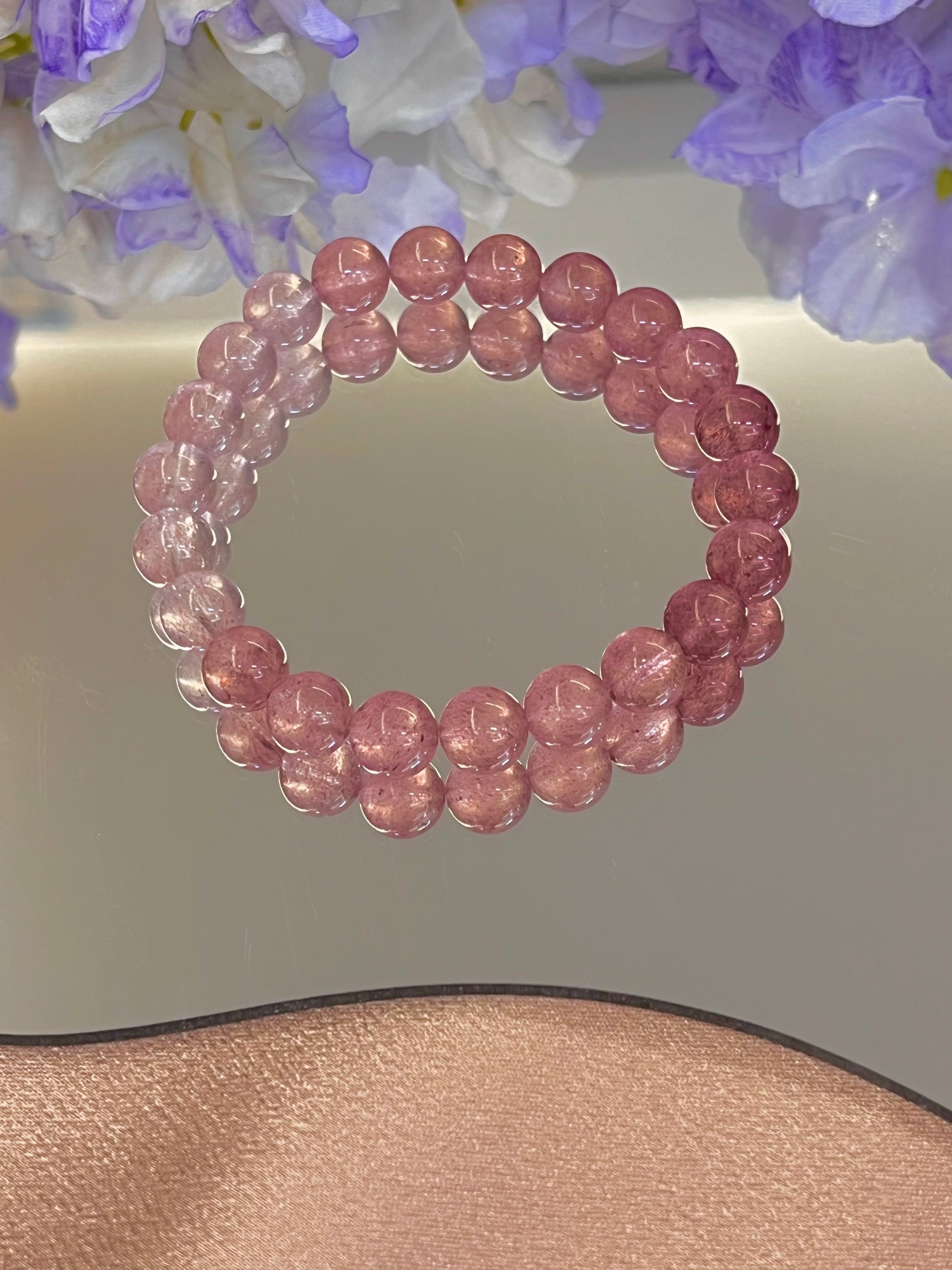 Strawberry Quartz Gradient Bracelet