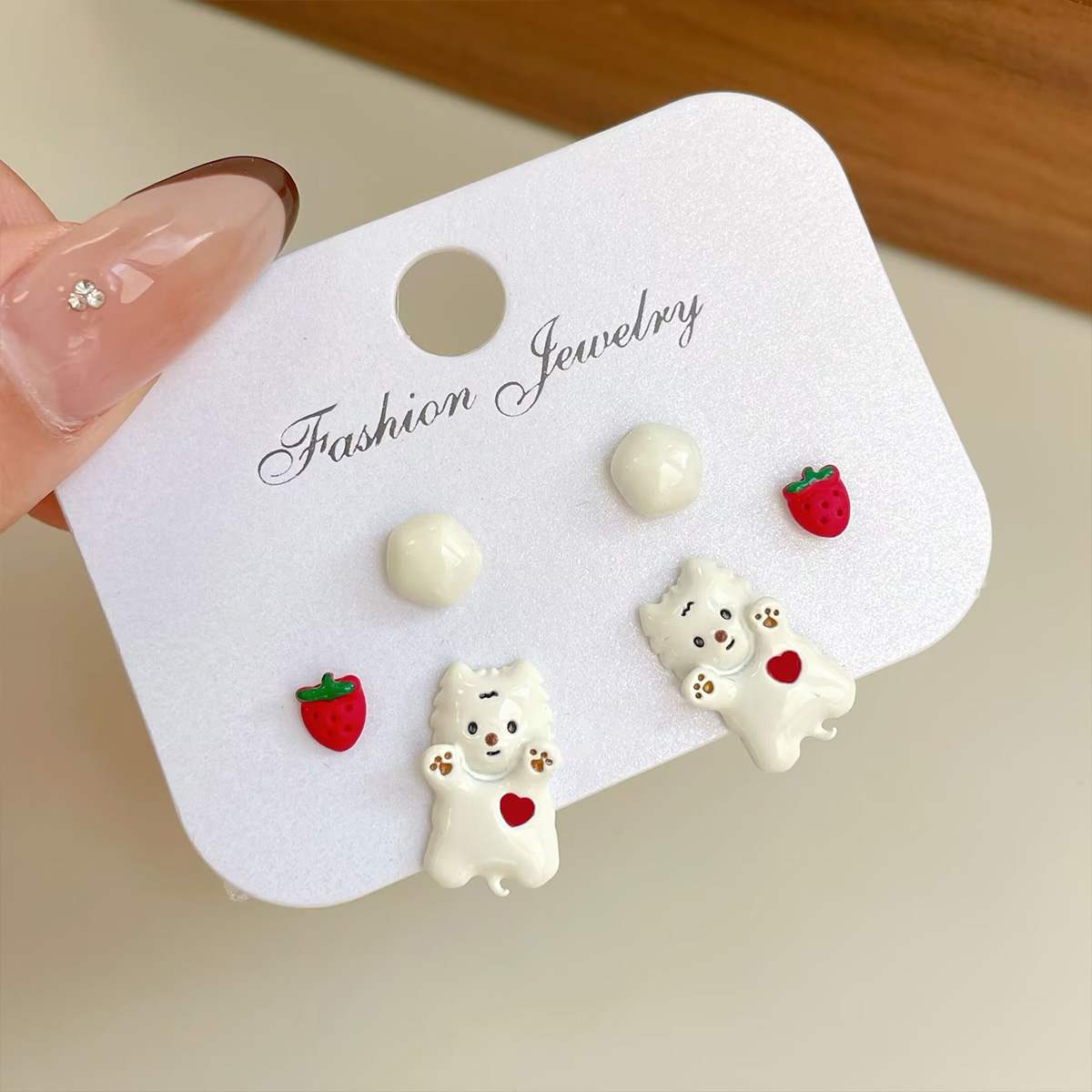 CharmPals Cute Critter Stud Earrings Set (3 Pairs)