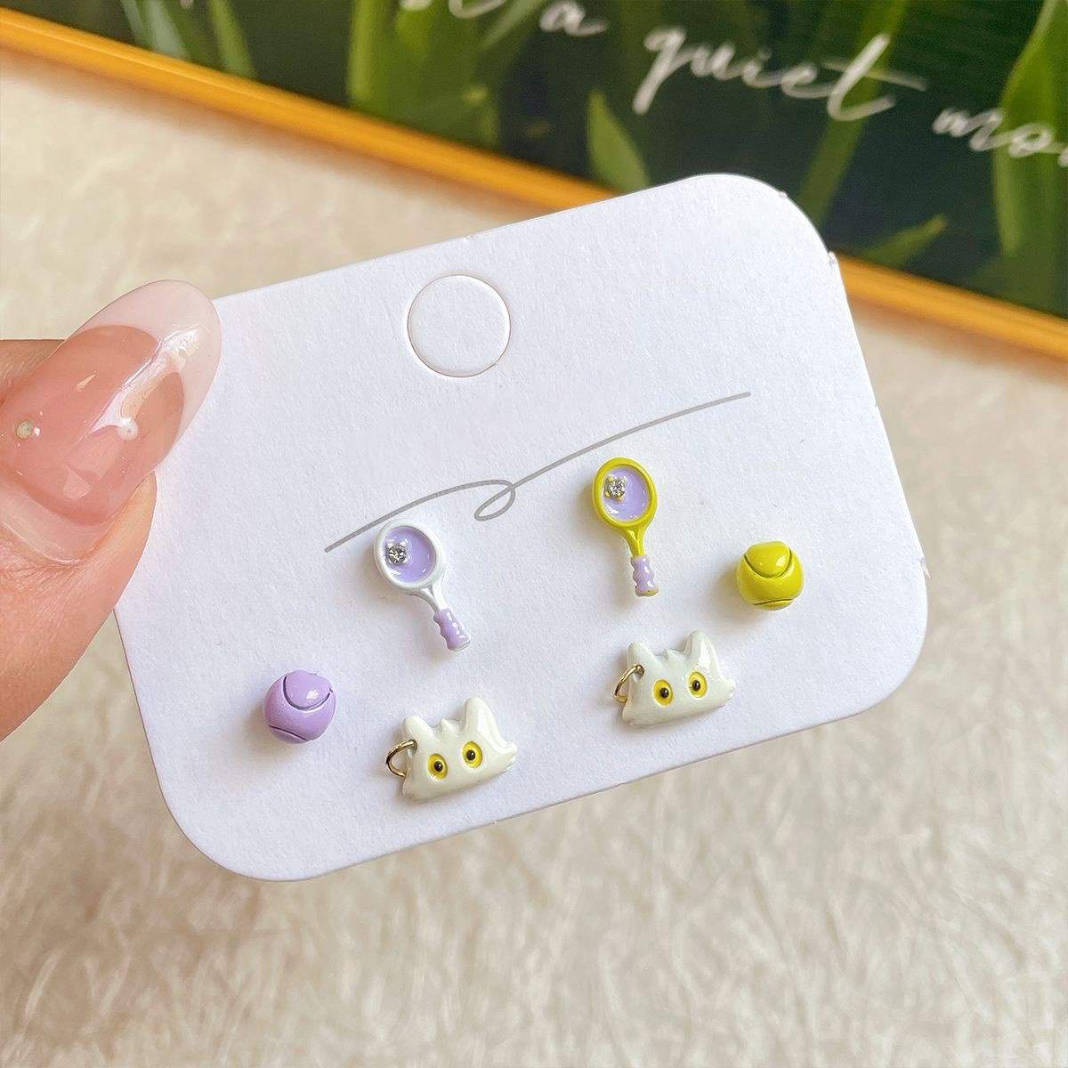 CharmPals Cute Critter Stud Earrings Set (3 Pairs)