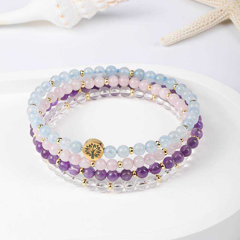 Energy Series Crystal Bracelet Set • Peace