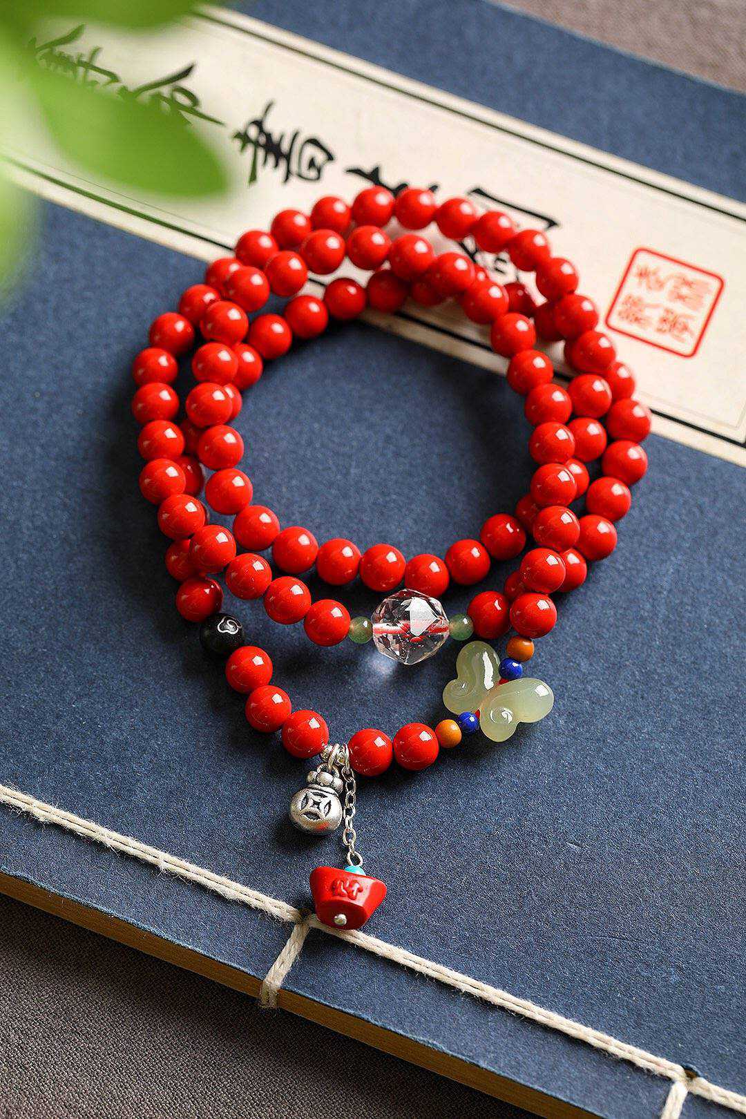 Triad of Luck Vermilion Bracelet