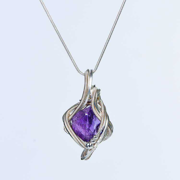 Instant Love Wire-Wrapped Crystal Necklace